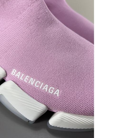 women's Recycled pink White Knit Speed 2.0 Stretch Sock Sneakers E605 - Picture 5 of 12